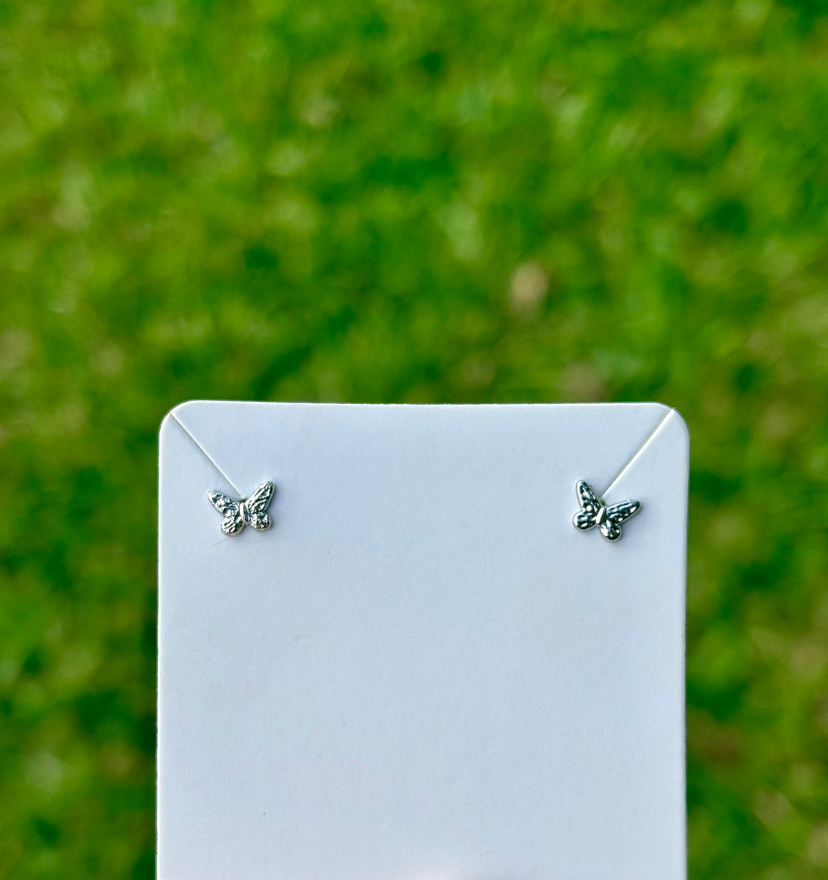 Clous d'oreilles Papillon d'été argent
